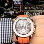 Japan grade  Wholesale Replica Watches Patek Philippe Aquanaut Chronograph Watches SS Silver Dial